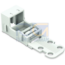 2 Conductor Connector, Mounting Carrier Horizontal, Snap in Feet, White