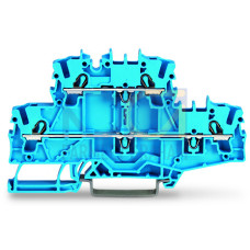 Double-deck terminal block, Through/through terminal block, N/N, blue