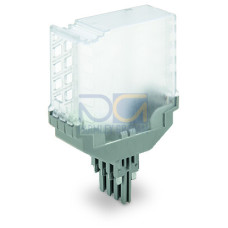 Empty component plug housing, 8-pole, transparent housing
