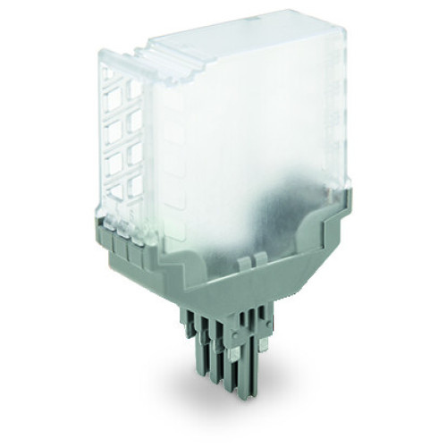 Empty component plug housing, 8-pole, transparent housing