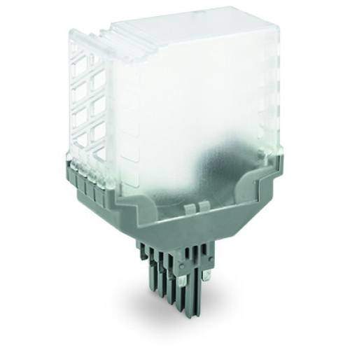 Empty component plug housing, 10-pole, transparent housing