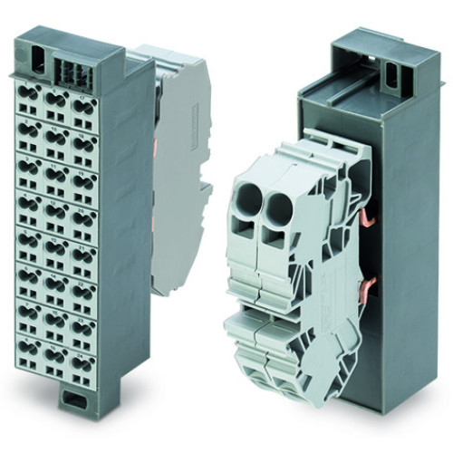 Common potential matrix patchboard, Marking 1-24, with 2 input modules incl. end plate