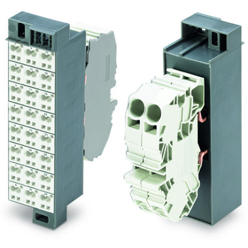 Common potential matrix patchboard, Marking 1-24, with 2 input modules incl. end plate
