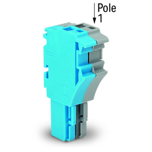 1-conductor female connector, Push-in CAGE CLAMP&reg;, 4 mm&sup2;, blue/gray