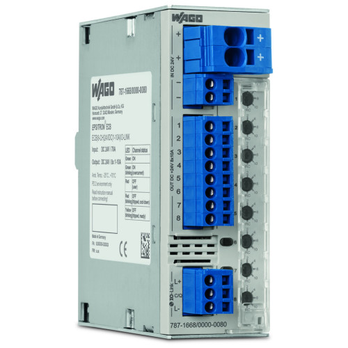 Electronic circuit breaker, 8-channel, 24 VDC input voltage