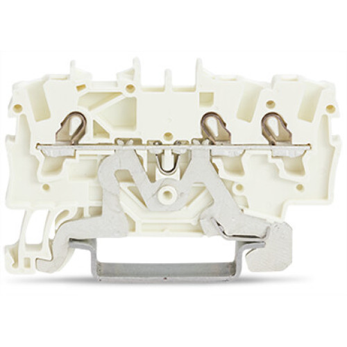 3-conductor shield terminal block, 1.5 mm&sup2;, side and center marking, white