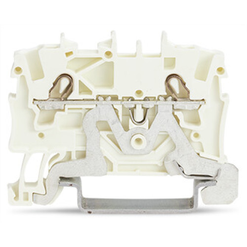 2-conductor shield terminal block, 1.5 mm&sup2;, side and center marking, white