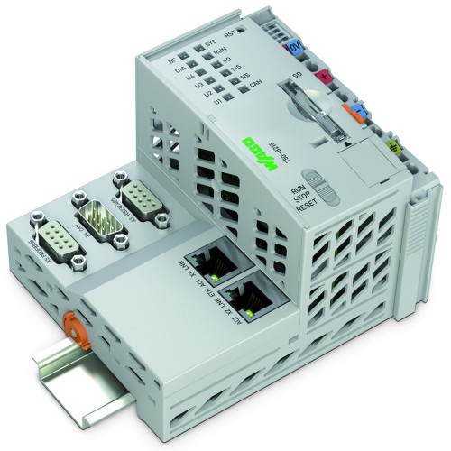 Controller PFC200, 2nd Generation, 2 x ETHERNET, RS-232/-485, CAN, CANopen, PROFIBUS Slave, light gray