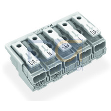 Lighting connector, push-button, external, without ground contact, white