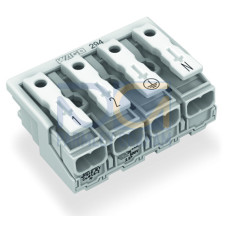 Lighting connector, push-button, external, without ground contact, white