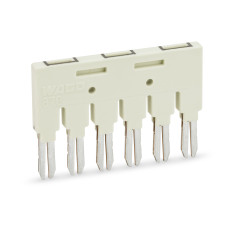 Delta jumper with high-voltage symbol, black for 5 terminal blocks, yellow