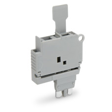 Fuse Plug With Pull-Tab, For 5 X 20 mm Miniature Metric Fuse With Indicator Lamp Gray