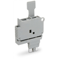 Fuse Plug With Pull-Tab, For 5 X 20 mm Miniature Metric Fuse With Indicator Lamp Gray