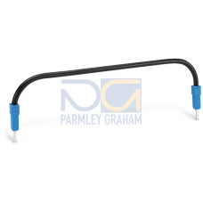 Push-in type wire jumper, insulated, 110 mm long, black