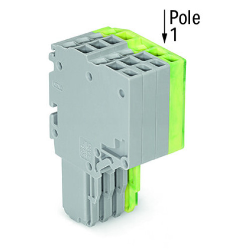 2-conductor female connector, Push-in CAGE CLAMP&reg;, 1.5 mm&sup2;, gray/green-yellow