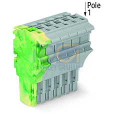 1-conductor female connector, Push-in CAGE CLAMP&reg;, 4 mm&sup2;, gray/green-yellow