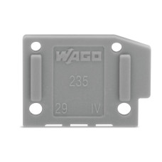 End Plate, Snap-Fit Type 1 mm Thick Gray