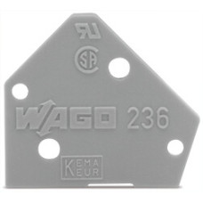 End Plate, 1 mm Thick Snap-Fit Type Blue