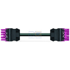 pre-assembled interconnecting cable, Eca, Socket/plug, pink