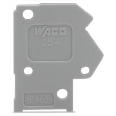 End plate, 1 mm thick, snap-fit type, dark gray