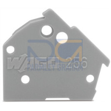 End plate, snap-fit type, 1 mm thick, orange