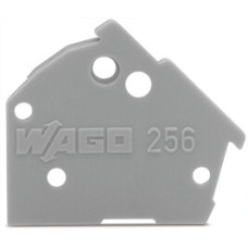 End plate, snap-fit type, 1 mm thick, dark gray