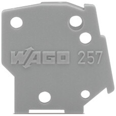 End plate, snap-fit type, 1 mm thick, dark gray