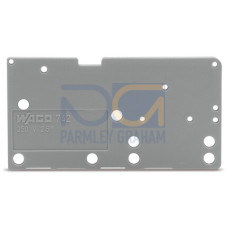 End plate, snap-fit type, 1.5 mm thick, blue