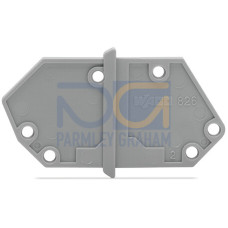 End plate, snap-fit type, 1.5 mm thick, gray