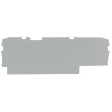 End plate, 1 mm thick, gray