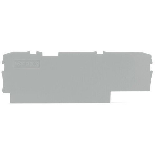 End plate, 1 mm thick, gray