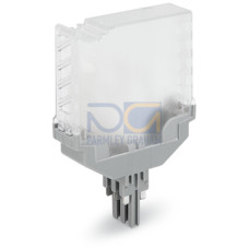 Empty component plug housing, 6-pole, transparent housing