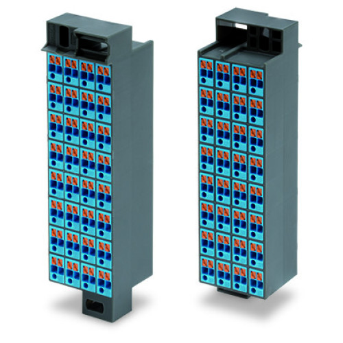 Matrix patchboard, 32-pole, Marking 33-64, blue/dark gray