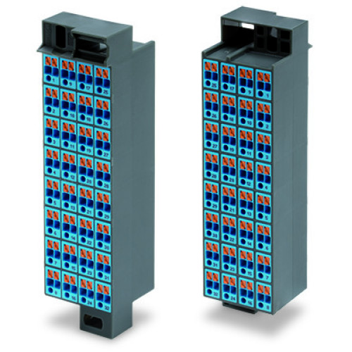 Matrix patchboard, 32-pole, Marking 1-32, blue/dark gray