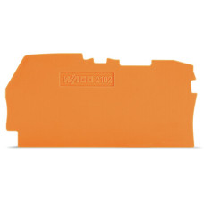End and intermediate plate, 0.8 mm thick, orange