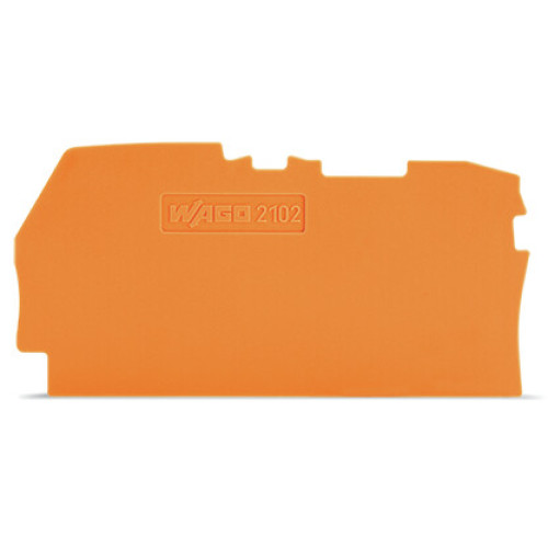 End and intermediate plate, 0.8 mm thick, orange