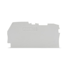 End and intermediate plate, 0.8 mm thick, gray