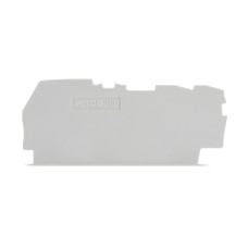 End and intermediate plate, 0.8 mm thick, for 3-conductor terminal blocks, gray