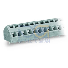 PCB terminal block, 2.5 mm&sup2;, Pin spacing 5/5.08 mm, gray