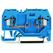 2-conductor carrier terminal block, for DIN-rail 35 x 15 and 35 x 7.5, 4 mm&sup2;, blue