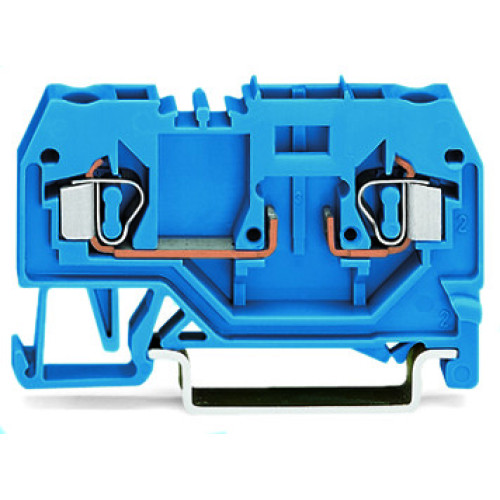 2-conductor carrier terminal block, for DIN-rail 35 x 15 and 35 x 7.5, 4 mm&sup2;, blue