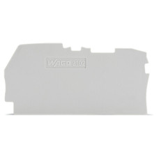 End and intermediate plate, 0.8 mm thick, gray