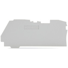 End and intermediate plate, 1 mm thick, gray