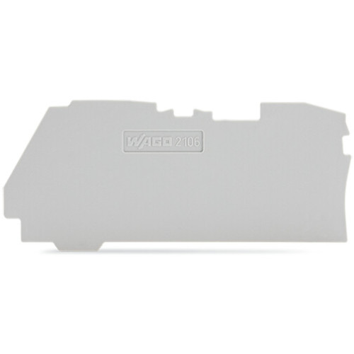 End and intermediate plate, 1 mm thick, gray