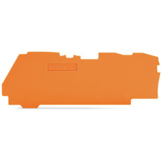 End and intermediate plate, 1 mm thick, for 3-conductor terminal blocks, orange