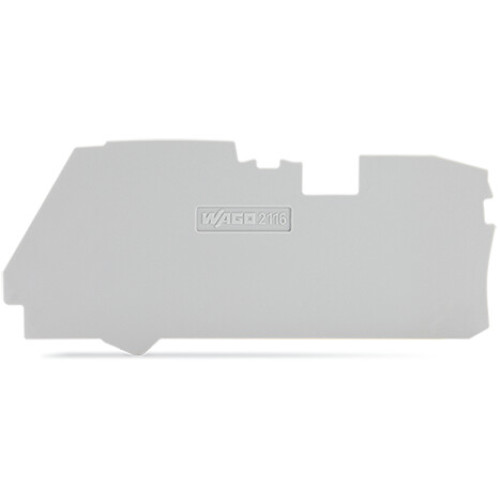 End and intermediate plate, 1 mm thick, gray