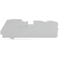 End and intermediate plate, 1 mm thick, for 3-conductor terminal blocks, gray