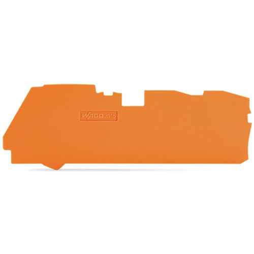 End and intermediate plate, 1 mm thick, for 3-conductor terminal blocks, orange