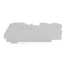 End and intermediate plate, 1 mm thick, for 3-conductor terminal blocks, gray