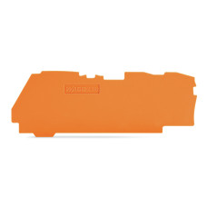 End and intermediate plate, 1 mm thick for 3-conductor terminal blocks, orange